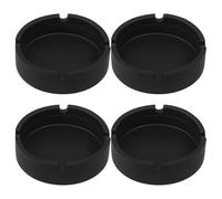 VALICLUD Silicone Ashtray 3.15 Inch Round Smokeless Indoor Ash Holder with Groove for Home Office Desk Decoration Easy to Clean