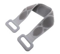 VALICLUD Silicone Back Rub Towel Bath Scrubber Double-sided Long Shower Exfoliating Towel Grey for Men and Women Bathing Supplies