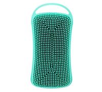 VALICLUD Silicone Bath Body Brush with Soft Bristles for Exfoliate and Promote Blood Flow, Green Shower Scrub Brush with Hanging Rope, for Massage and Swimming Pool Use