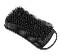 VALICLUD Silicone Double-Sided Beard Brush Large Black Bath Brush for Men Exfoliating Suitable for Sensitive Skin for Daily Cleaning
