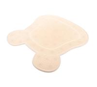 VALICLUD Silicone Foot Massage Mat with Suction Cups for Shower Soft Foot Scrubber Pad for Dead Skin Removal and Back Cleaning Beige