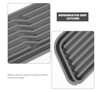 VALICLUD Silicone Fridge Drip Catcher Tray Grey for Water Dispenser Waterproof Drip Tray Mat for Refrigerator Water Pan