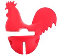 VALICLUD Silicone Rooster Pot Lid Lifter Practical Boil Stopper Kitchen Helper for Cooking and Slow Stew Convenient Cartoon Design for Household Use