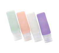 VALICLUD Silicone Travel Bottles 4pcs 90ml Squeezable Lotion Containers Leakproof Toiletries Refillable Liquid Squeeze Bottles for Travel Shampoo and Cosmetic Use