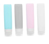 VALICLUD Silicone Travel Bottles Liquid Dispenser 4Pcs 80Ml Shatterproof Squeezing Design Lightweight Home and Outdoor Toiletries Holder