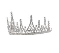 VALICLUD Silver Birthday Party Crown Headband for Bride Hair Accessory with Shiny Alloy Alloy Headdress Elegant Princess Tiara for Wedding Stage and Celebration Events