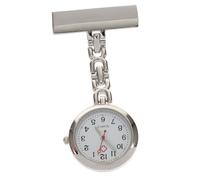 VALICLUD Silver Nurse Chest Watch Brooch Hanging Pocket Fob Watch with Easy-Read Dial for Staff Stylish Design