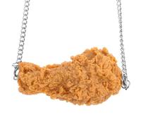 VALICLUD Simulation Fried Chicken Necklace with Realistic Chicken Leg Pendant Creative Food Decoration Chain for Street Style and Party Use