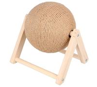 VALICLUD Sisal Ball-shaped Cat with L-shaped Scratching Pad, Medium Size Kitten Training Plaything for Indoor Entertainment and Natural Claw Care
