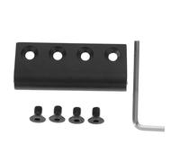 VALICLUD Sliding Door Track Plate for Barn Door Hardware Black Rail Connector Adapter Smooth Operation Space Saving Design Easy Installation Replacement Part