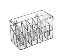 VALICLUD Slot Storage Box Makeup Lipstick Holder Plastic Organizer Portable Cosmetic Display Case