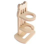 VALICLUD Small Animal Water Bottle Adjustable Bamboo Wood Stand for Rabbit Hamster Chinchilla, Cage Accessory for Drinking and Feeding