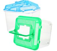 VALICLUD Small Climbing Pet Feeding Container with Lid for Tortoise and Goldfish, Plastic Reptile Breeding Box Suitable for Turtle Living Tank and Aquarium Fish Care Random Color