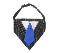 VALICLUD Small Dog Bandana Collar with Blue Striped Triangle Scarf Adjustable Pet Bib Collar for Puppies for Holiday and Party Use