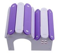 VALICLUD Small Hamster Villa PVC Pet Nest Wave Roof Purple White Hamster Sleeping House for Dwarf
