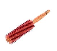 VALICLUD Small Round Hair Brush Wooden Handle for Blow Drying Anti-static Roller Comb for Styling and Beards Lightweight Design for Easy Handling for Salon and Home Use