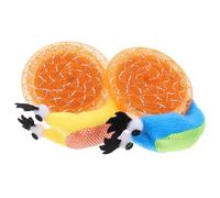 VALICLUD Small Size Snail Interactive Cat Teaser 2 Pack Soft PVC Material for Indoor Cats and Kitten Entertainment Random Color