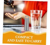 VALICLUD Small Stainless Steel Pill Case Keychain Portable Medicine Holder for Outdoor Travel Pocket Use Reusable Sustainable Pill Container