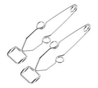 VALICLUD Small Test Tube Clamps Laboratory Supply Self-Closing Spring Structure 2 Pcs Iron Material, High Temperature Resistant for Home and Lab Use