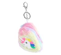 VALICLUD Small Unicorn Coin Purse for Women with Keychain, Plush Polyester Cartoon Change Wallet Pouch with Protective Effect, for Daily Use and Gift