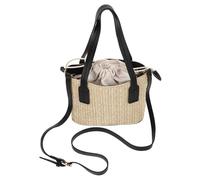 VALICLUD Small Woven Crossbody Purse for Women Adjustable Shoulder Bag with Drawstring Closure Beach Handbag for Phone and Sunglasses Chic Multi Use Straw Tote