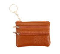 VALICLUD Small Zipper Wallet for Women Genuine Leather Coin Purse with Secure Closure and Protective Key Pouch Compact Multifunctional Soft Leather Change Purse Go Use
