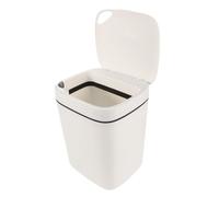 VALICLUD Smart Bathroom Bin 12l Plastic Motion Sensor Wastebasket with Lid | White Minimalist Design, Prevents Accidental Spills, Suitable for PET Waste, Sanitary Products, Offices and Apartment