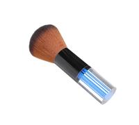 VALICLUD Soft Bristle Hair Removal Brush for Barber Neck Duster Gentle Elastic Artificial for Hair Salon and Home Use Massage Skin Beneath Beard Practical Grooming Tool in Blue