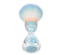 VALICLUD Soft Head Nail Dust Brush Cleaner for Manicure and Makeup Tools Large Blue Scrub Cleaning Brush for Dip Powder for Home and Salon Use