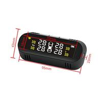 VALICLUD Solar Energy Powered Tire Pressure Monitor with High Definition Color Screen Pressure and Temperature Display Audible Visual Alerts Green Renewable Charging for Motorhome and