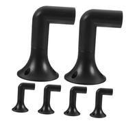 VALICLUD Solar Light Ground Stake Extension Tube and Connector, 1 Set Black Plastic Accessories with Elbow and Base, Portable Lightweight for Outdoor Lights and Different Road Surface