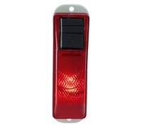 VALICLUD Solar Warning Light Red Plastic Sign Lamp with Flicker Warning and Long Battery Life, 2 LED Solar Lamp for Professional Use on Bridges