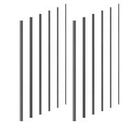 VALICLUD Solid Carbon Fiber Rods Fishing Rod Repair Set 12Pcs 10Cm Length Multiple Diameters Two-Piece Connection Suitable for Freshwater and Saltwater Fishing Pole Restoration