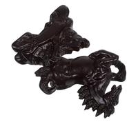 VALICLUD Solid Wood Hand Carved Chinese Zodiac Horse Figurine for Feng Shui Wealth and Luck Handmade Artisan Sculpture for Home Office Decor and Business Gift