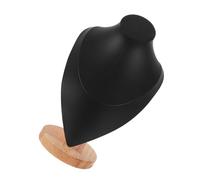 VALICLUD Solid Wood Necklace Display Stand with Stable Base Smooth Polished Luxury Mannequin Bust for Necklaces and Pendants Retail Jewelry Showcase Rack for Store Counters and Cabinets