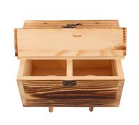 VALICLUD Solid Wood Parrot Breeding Box with Double Holes, Weatherproof Outdoor Bird Nest for Parakeets and Conures, Small Insulated Wooden Bird House for Garden and Yard