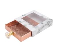 VALICLUD Square Pull Out Eyelash Case with Clear Window Empty False Lash Organizer Box for Makeup Lovers Compact Cosmetic Storage for Fake Eyelashes Protective and Travel-Friendly Design