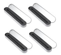 VALICLUD Square Tin Pen Box 4 Pcs Metal Pencil Cases with Rounded Edges and Foam Padding for Office and School Use