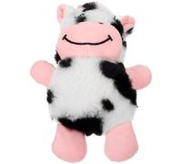 VALICLUD Squeaky Plush Dog Bite Resistant Interactive Chew, for Puppies | Stuffed Cow Design, Mental Play Support, Molar Use, Small Pet Size, Soft Plush Finish