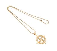 VALICLUD St Brigid’s Cross Necklace for Men and Women, Gold Catholic Prayer Crucifix Pendant with Chain, Religious Jewelry Amulet for Faith and Protection