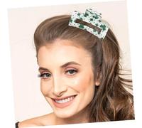 VALICLUD St Patricks Day Shamrock Hair Claw Clip PVC Decorative Jaw Clamp Versatile Headband Brooch Accessory for Irish Culture Celebration and Gift