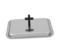 VALICLUD Stainless Steel Communion Bread Tray Lid with Secure Handle for Churches Dustproof Religious Serving Plate Cover for Holy Cups and Baptism Ceremonies