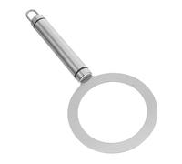 VALICLUD Stainless Steel Creme Brulee Ring Scald-Proof Milk Cup Rim Protector Baking Tool for Dessert Shop Use with Handle 90mm Diameter Baking Accessory