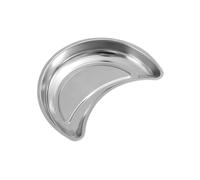 VALICLUD Stainless Steel Crescent Shaped Food Plate Decorative Serving Tray for Dried Fruits Candy Pastry Home Use Creative Moon Dish for Family Gatherings
