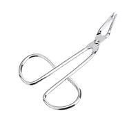 VALICLUD Stainless Steel Eyebrow Tweezer Scissors Shaped Slanted Tip for Facial Hair Removal Silver Precision Beauty Tool Suitable for Women Men