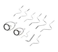 VALICLUD Stainless Steel Fishing Rod Guide Repair Kit Portable Fly Rod Tip Replacement with Anti-tangling Frame and Quick Repair Features 11pcs Portable Fly Rod Tip Replacement for Fishing