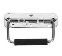 VALICLUD Stainless Steel Folding Toolbox Handle with Spring, Multi-Purpose Metal Folding Tool Cabinet Handle for Easy Carry Use in On-the-go Repairs and DIY Projects