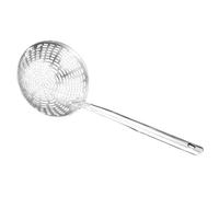 VALICLUD Stainless Steel Food Strainer Ladle with Long Heat Resistant Handle Perforated Colander Spoon for Draining Pasta Vegetables Fruits Kitchen Cooking and Serving Smooth Polished