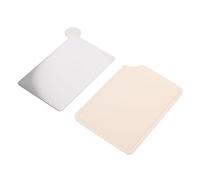 VALICLUD Stainless Steel Foundation Palette Cosmetic Plate for Mixing and Blending Liquid Makeup 3.65 X 2.48 X 0.04 in Compact Metal Mixing Tray for-The-Go Beauty Applications