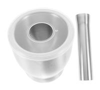 VALICLUD Stainless Steel Garlic Grinder Bowl with Ergonomic Pestle for Kitchen and Use Small Spice and Grinding Tool Practical Home and Gift
